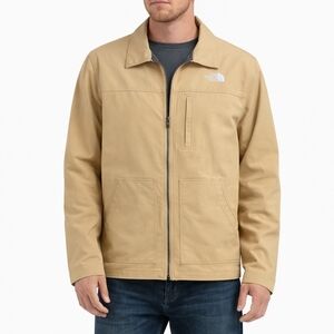 The North Face Tan Full Zip Jacket Fleece Lined Utility Coat Men’s Medium